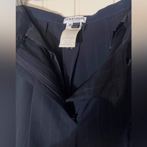 GIORGIO ARMANI LE COLLEZIONI PLEATED PINSTRIPE TROUSER - Picture 9 of 11